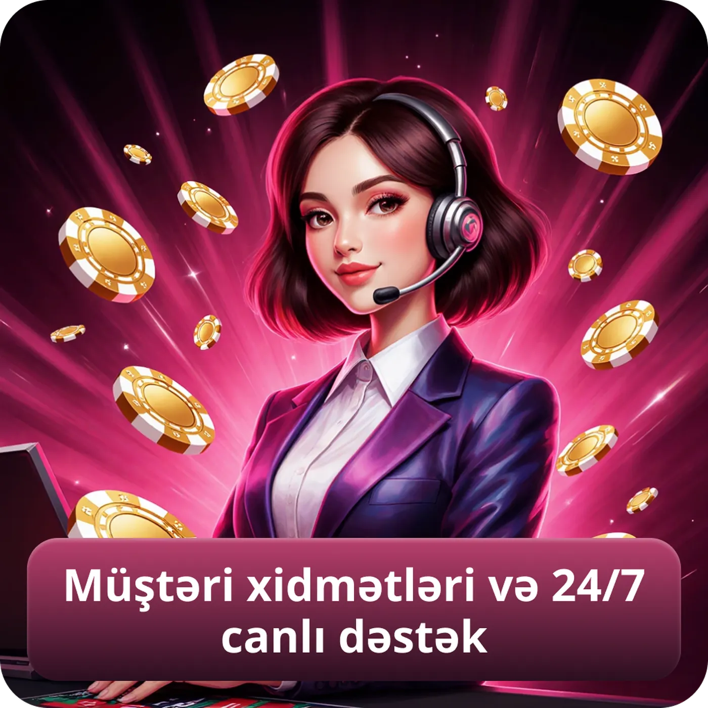 Müştəri xidmətləri və 24/7 canlı dəstək